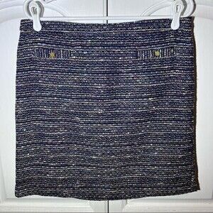 LOFT Women’s Skirt with‎ pockets and side Zipper, Size 12, Blue